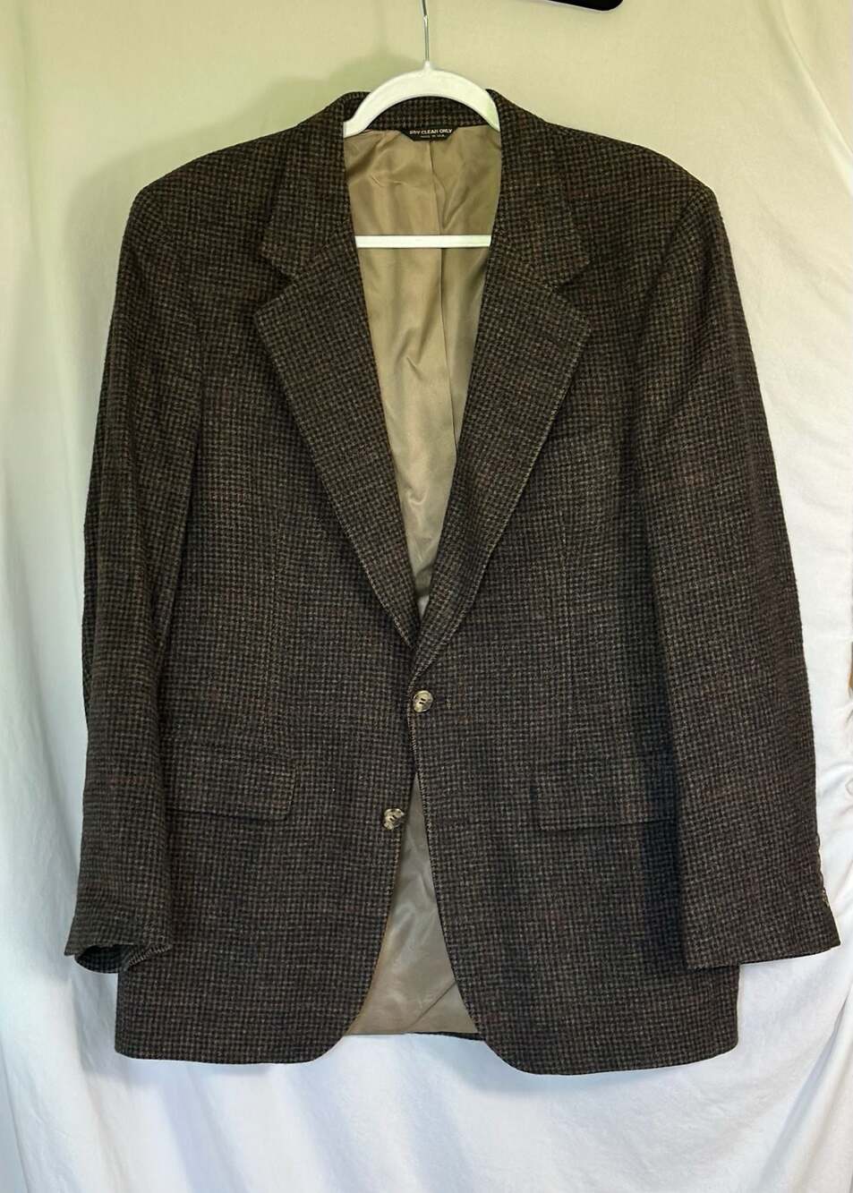 Dillard’s Vintage 100% Camel Hair Brown Plaid Blazer – Like New